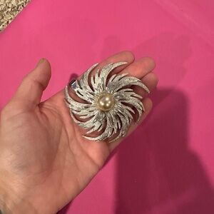 Vintage pearl brooch